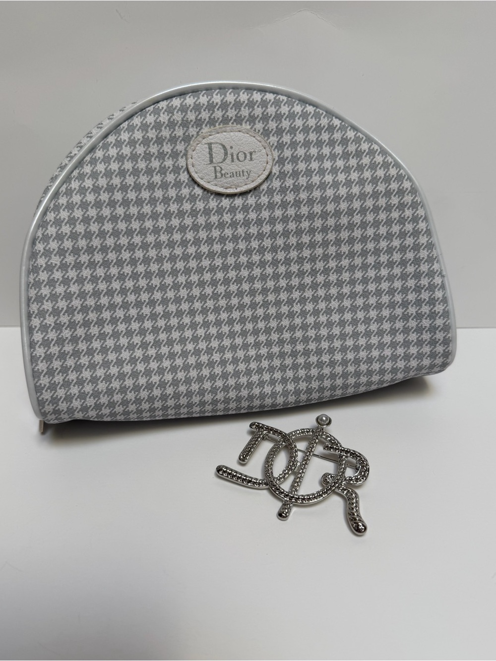 Dior Beauty Makeup Bag and a Silver Brooch NWOT